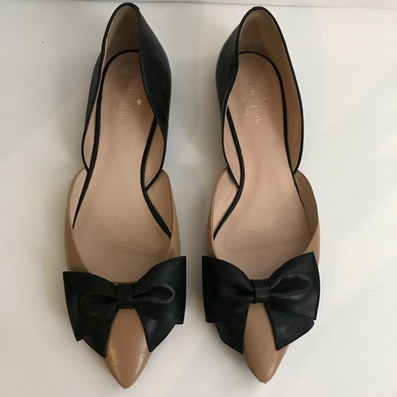 kate spade Shoes - Kate Spade two-tone Bow d’Orsay pointed toes flats